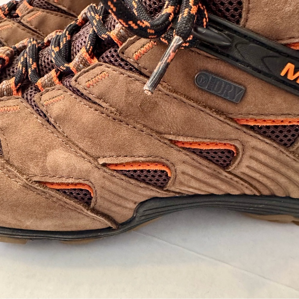 Merrell Mens Chameleon 7 Mid Waterproof Hiking Boots J84271 Tan Brown Size 8.5 - Picture 4 of 11